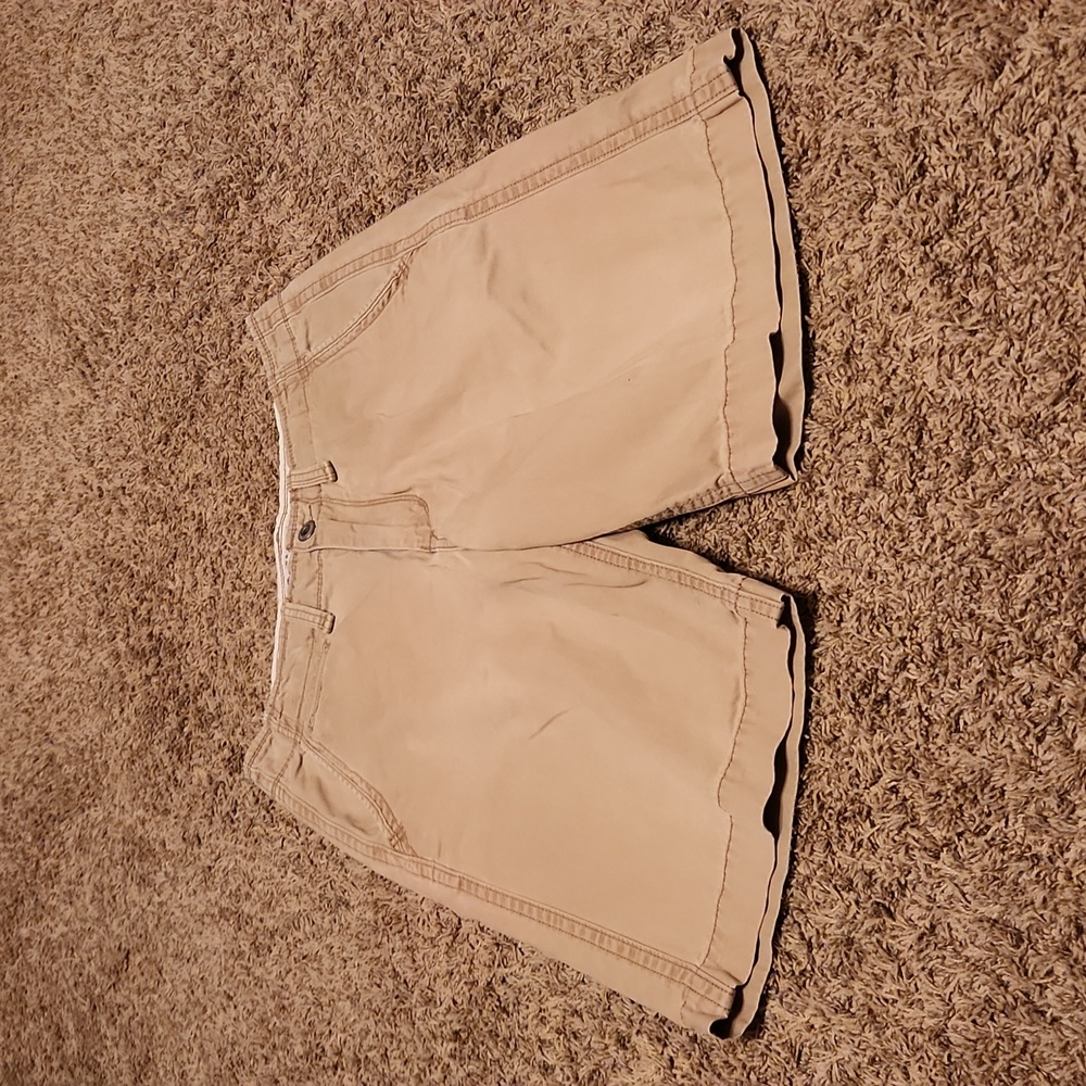 American Eagle Longer Length Khaki Shorts